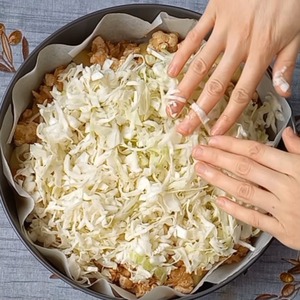 Перевернутый пирог с курицей