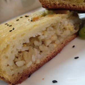 Кулебяка с рисом, луком, яйцами, рыбой Кулебяка с рисом, луком, яйцами, рыбой