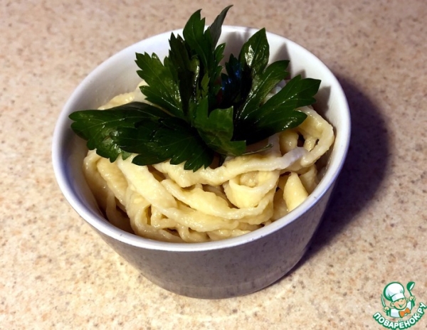 Домашняя лапша с добавлением тофу Домашняя лапша с добавлением тофу