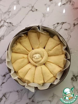 Отрывной пирог с творогом Отрывной пирог с творогом