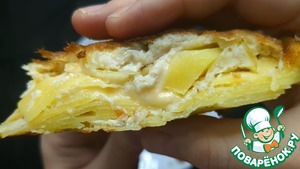 Картофельная запеканка с сыром на сковороде