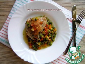 Курица в соусе из зеленого горошка Курица в соусе из зеленого горошка