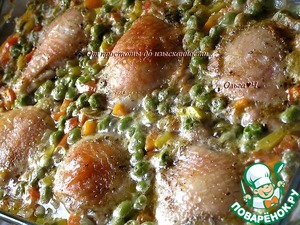 Курица в соусе из зеленого горошка Курица в соусе из зеленого горошка