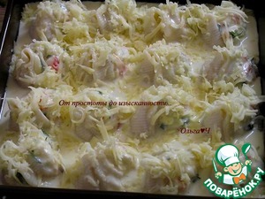 Лумакони с творогом и овощами Лумакони с творогом и овощами