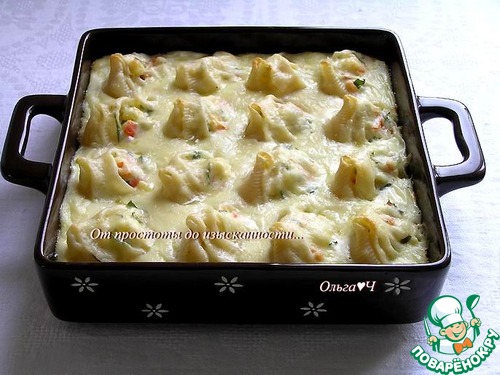 Лумакони с творогом и овощами Лумакони с творогом и овощами