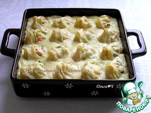 Лумакони с творогом и овощами Лумакони с творогом и овощами