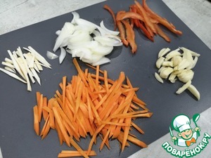 Печень говяжья с фунчозой