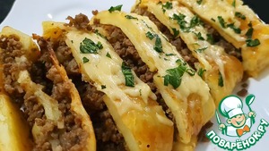 Рулет из картофеля с фаршем