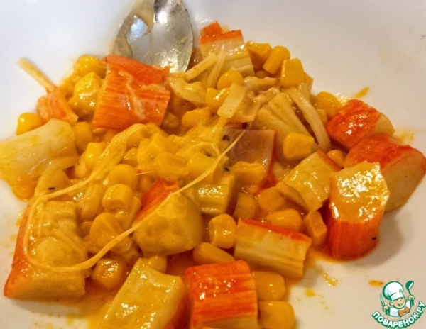 Закуска из кукурузы и крабовых палочек Закуска из кукурузы и крабовых палочек