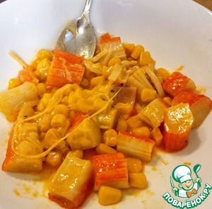 Закуска из кукурузы и крабовых палочек Закуска из кукурузы и крабовых палочек