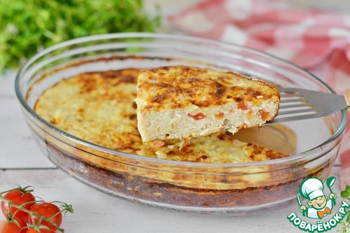 Запеканка из куриного фарша с вермишелью Запеканка из куриного фарша с вермишелью