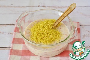 Запеканка из куриного фарша с вермишелью Запеканка из куриного фарша с вермишелью