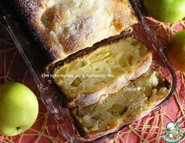Кекс с яблоками на сгущенке Кекс с яблоками на сгущенке