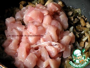 Фальшивые пироги с курицей и грибами Фальшивые пироги с курицей и грибами