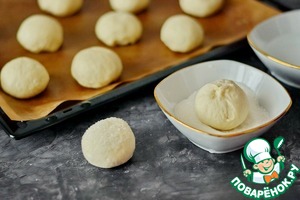 Булочки сахарные из ночного теста Булочки сахарные из ночного теста