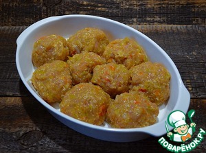 Биточки из индейки с овощами