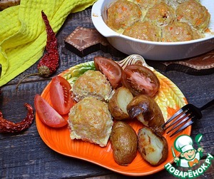 Биточки из индейки с овощами