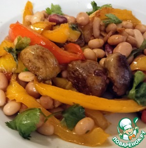 Фрикадельки из сосисок со сладкими перцами