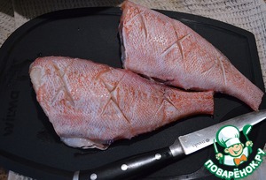 Морской окунь в духовке