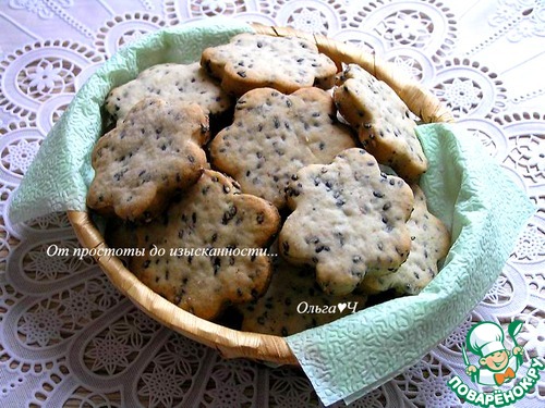 Постное кунжутное печенье на пиве Постное кунжутное печенье на пиве