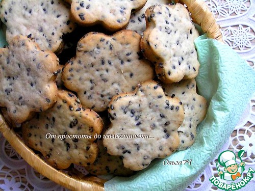 Постное кунжутное печенье на пиве Постное кунжутное печенье на пиве