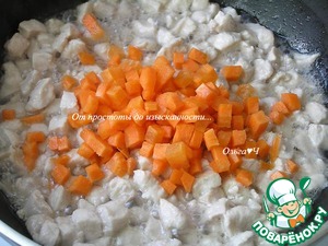 Рагу из курицы с цукини, базиликом