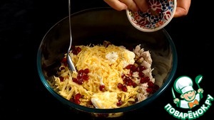 Салат "Гранат" с курицей и грибами Салат "Гранат" с курицей и грибами