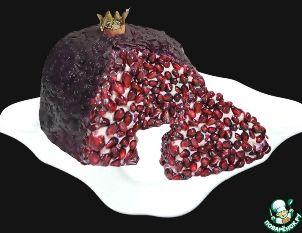 Салат "Гранат" с курицей и грибами Салат "Гранат" с курицей и грибами