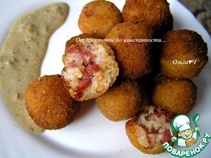 Шарики из креветок в кокосовом соусе Шарики из креветок в кокосовом соусе