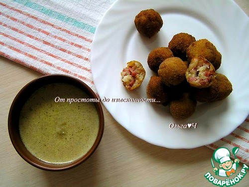 Шарики из креветок в кокосовом соусе Шарики из креветок в кокосовом соусе