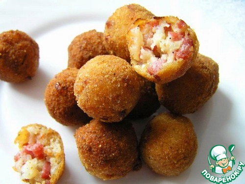 Шарики из креветок в кокосовом соусе Шарики из креветок в кокосовом соусе