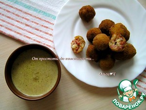 Шарики из креветок в кокосовом соусе Шарики из креветок в кокосовом соусе