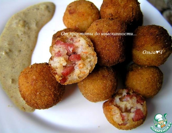Шарики из креветок в кокосовом соусе Шарики из креветок в кокосовом соусе