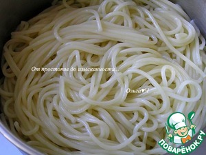 Спагетти с баклажанно-грибным соусом