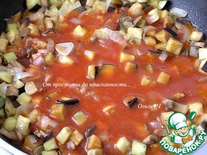 Спагетти с баклажанно-грибным соусом