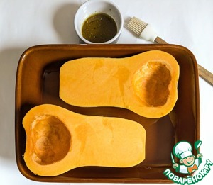 Тыква, фаршированная креветками и сыром Тыква, фаршированная креветками и сыром