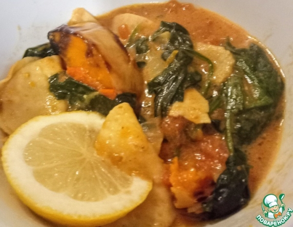 Тыквенное карри с пападамами Тыквенное карри с пападамами