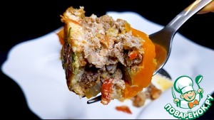 Запеканка из тыквы с мясной начинкой