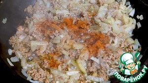 Запеканка из тыквы с мясной начинкой