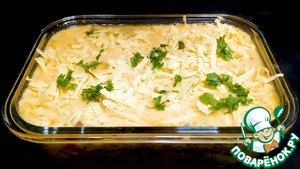 Запеканка из тыквы с мясной начинкой