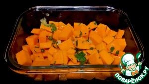 Запеканка из тыквы с мясной начинкой