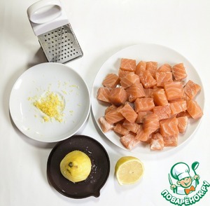 Запеканка с лососем и рожками