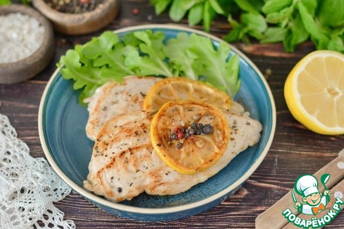 Жареное куриное филе с лимоном Жареное куриное филе с лимоном
