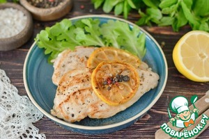 Жареное куриное филе с лимоном Жареное куриное филе с лимоном