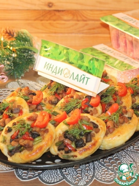 Закусочные пирожки с рубленной индейкой Закусочные пирожки с рубленной индейкой