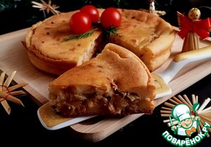 Закусочный пирог с индейкой и капустой Закусочный пирог с индейкой и капустой
