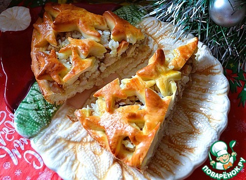 Пирог с рисом и жареной индейкой Пирог с рисом и жареной индейкой