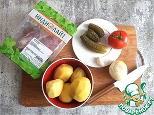 Азу из филе бедра индейки Азу из филе бедра индейки