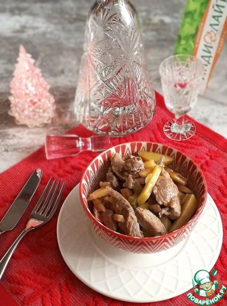 Азу из филе бедра индейки Азу из филе бедра индейки