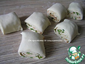 Томатно-чесночные слоеные булочки Томатно-чесночные слоеные булочки